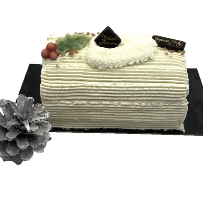 Buche Glacée 8/10 Parts Vanille / Framboise - Photo 1 sur 1