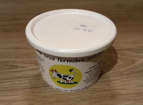 Crème crue fermière de Bretagne - 25cl