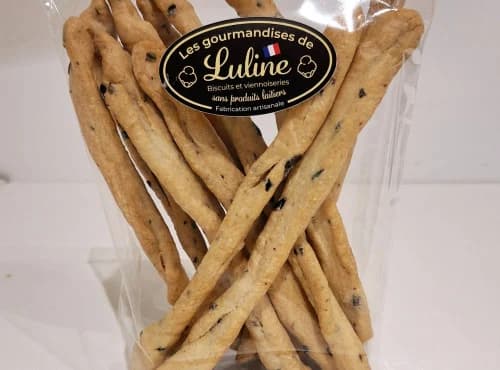 Gressins aux olives noires