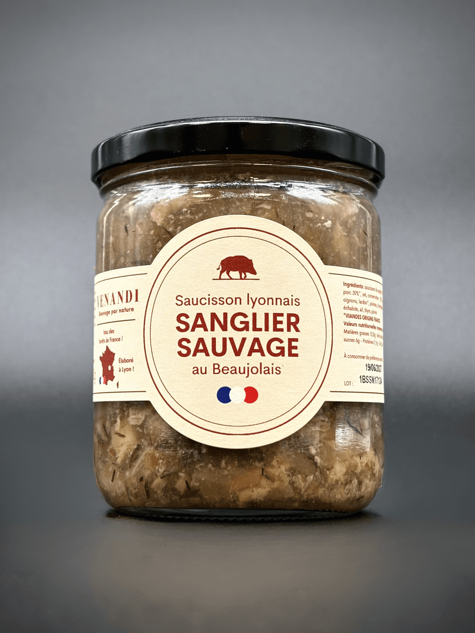 Saucisson Lyonnais de Sanglier au Beaujolais