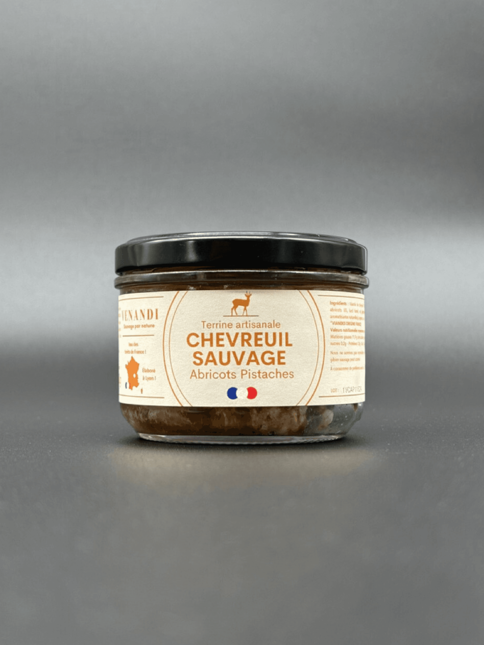 Terrine – Chevreuil Sauvage 100% français / Abricots et Pistaches