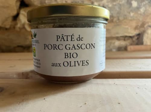 Pâté de campagne de porc gascon aux olives 190g bio