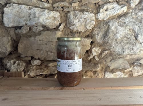 Saucisses de porc gascon aux lentilles BIO