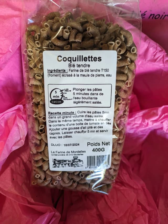 Pâtes coquillettes natures
