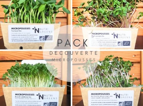 Micro pousses Pack découverte bio 4 barquettes